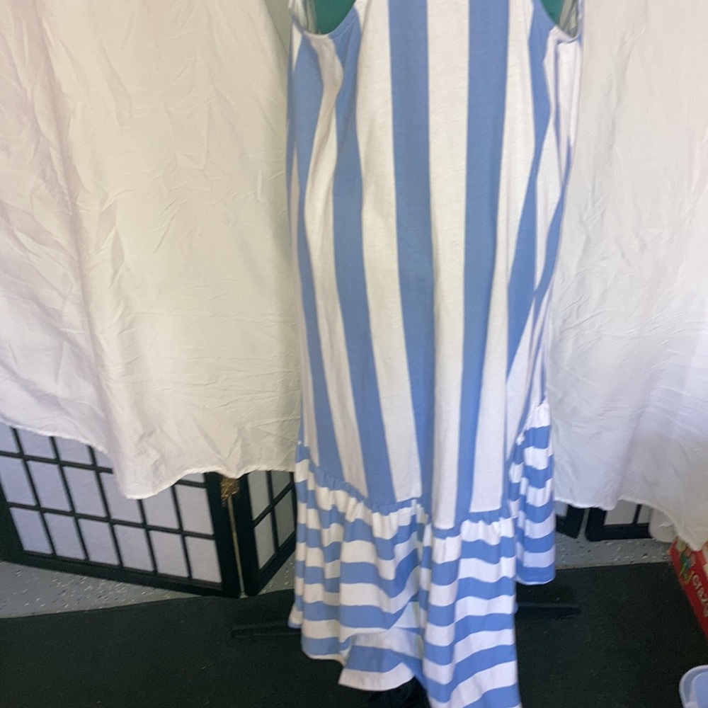 ASOS Blue and White Striped Maxi Dress - Picture 3 of 7